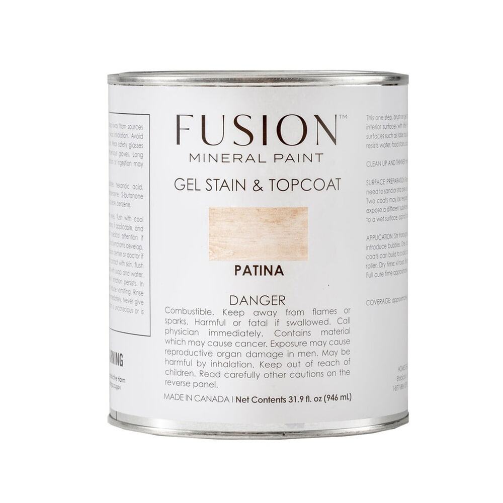 Fusion Mineral Gel Stain And Top Coat Color Patina One Step Finish 1 Quart